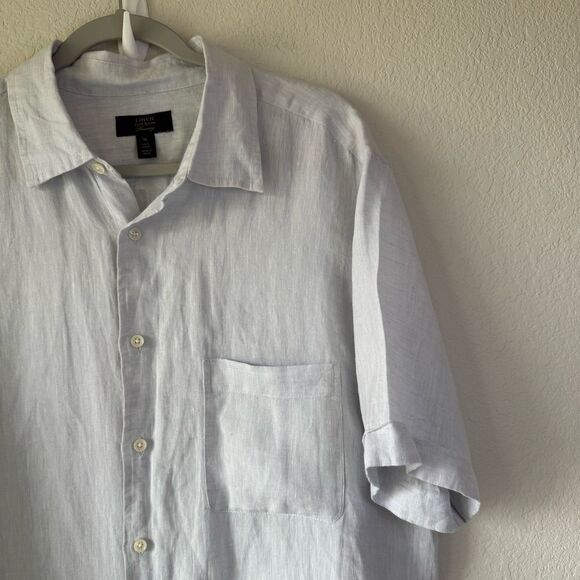 Club Room 100% Linen Luxury Mens Shirt XL Billowing Cloud Short Sleeve Coastal - Picture 4 of 5